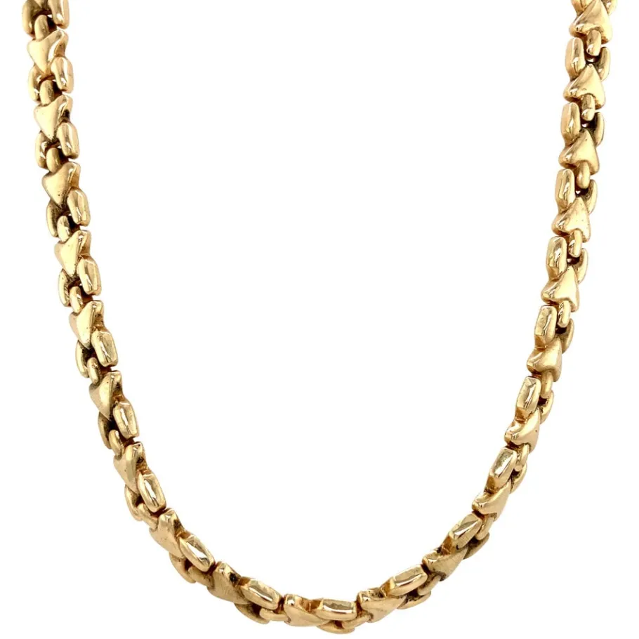 Gold fantasy necklace 14 krt>Vintage Jewellery Fashion