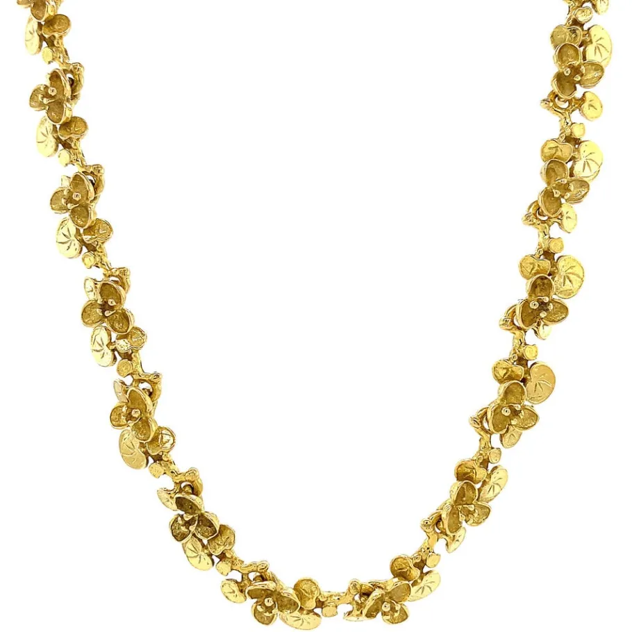 Gold fantasy necklace 14 krt>Vintage Jewellery New