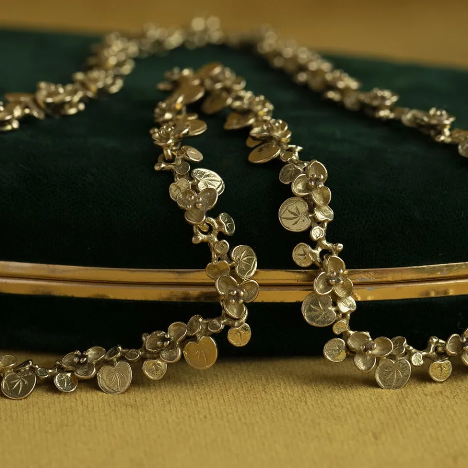 Gold fantasy necklace 14 krt>Vintage Jewellery New