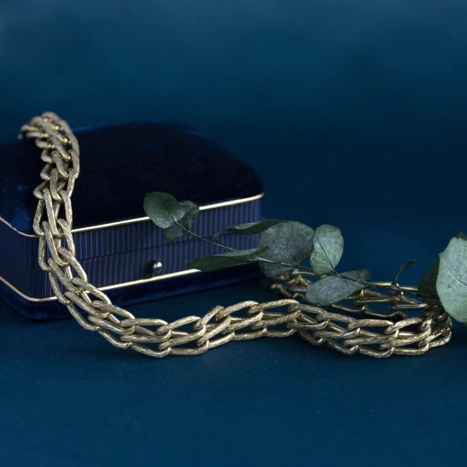 Gold fantasy necklace 14 krt>Vintage Jewellery Clearance