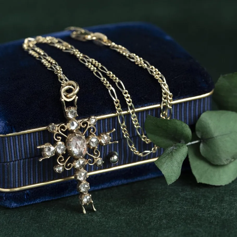 Gold figaro necklace 14 krt>Vintage Jewellery Hot