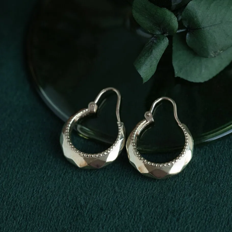 Gold fishermen earrings 14 krt>Vintage Jewellery Sale