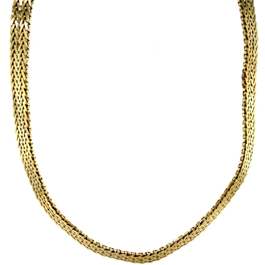 Gold foxtail necklace 14 krt>Vintage Jewellery Clearance