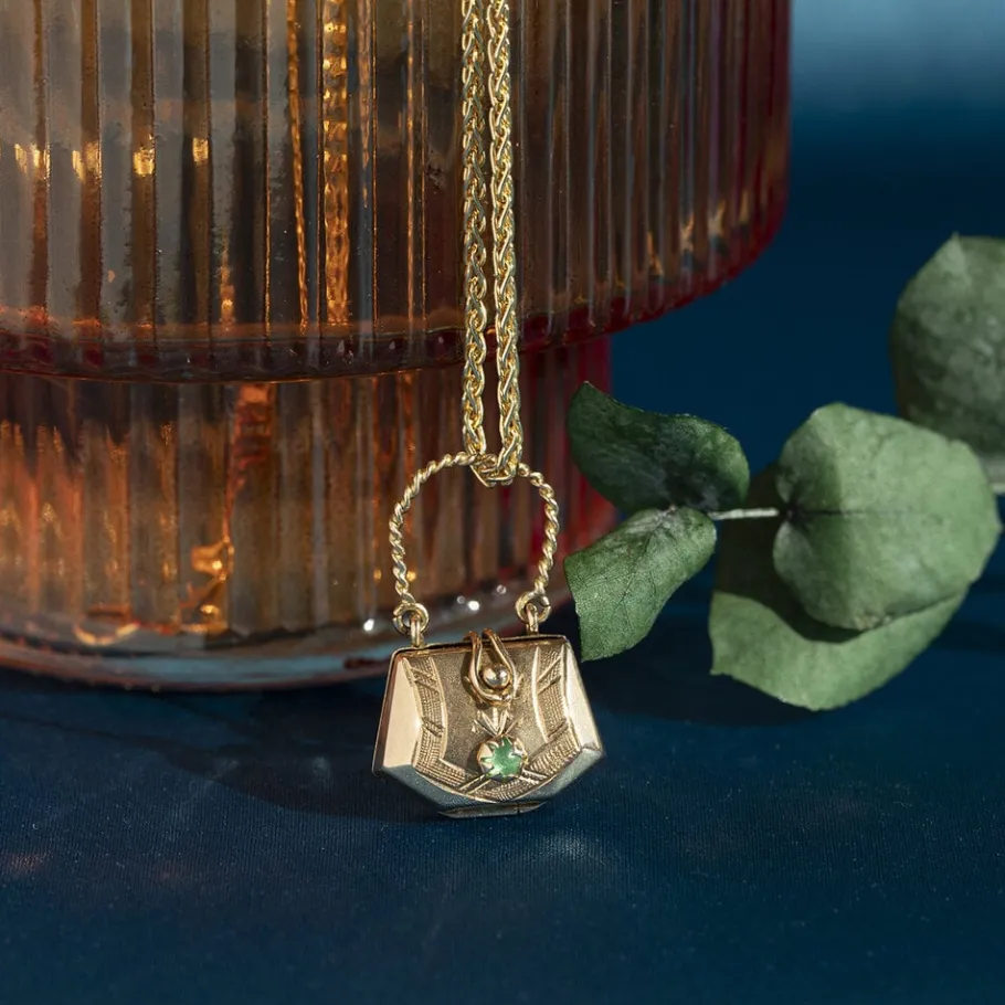 Gold foxtail necklace 14 krt>Vintage Jewellery Hot