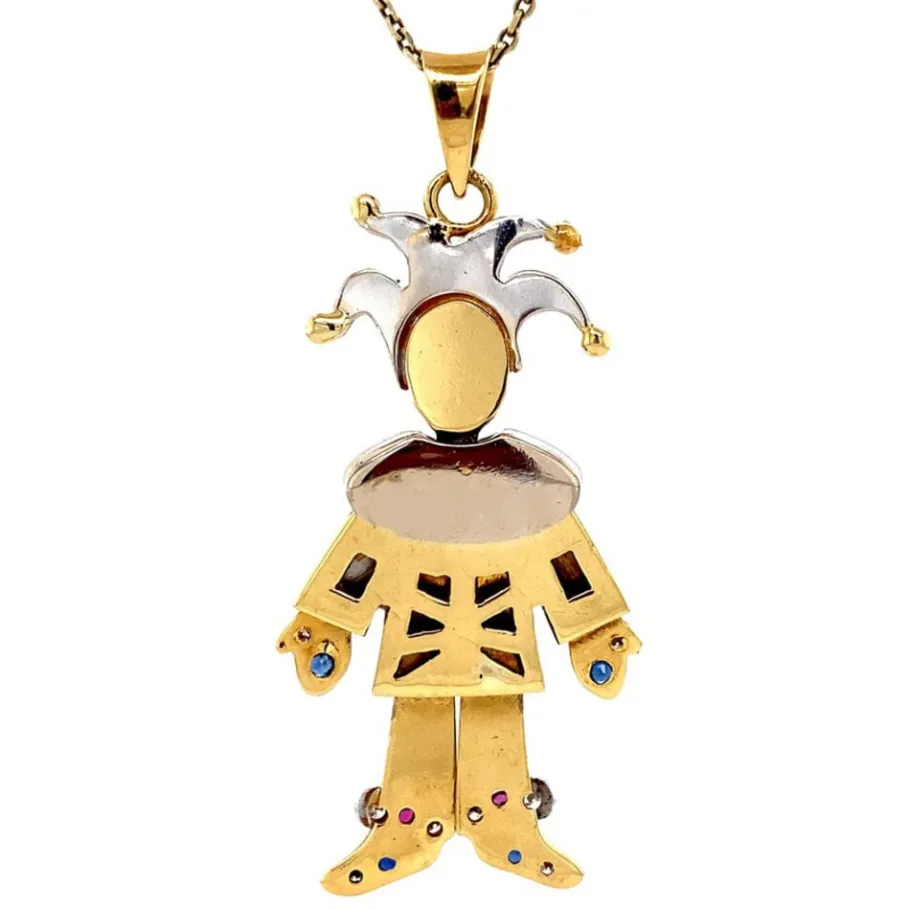 gold_joker_pendant_with_r_4.webp Gold joker pendant with ruby, sapphire and diamond 18 krt>Vintage Jewellery Hot