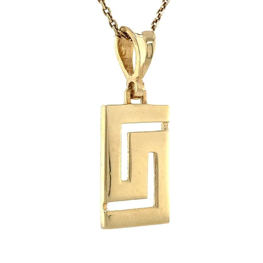 gold_meander_pendant__krt_2.webp Gold meander pendant 14 krt>Vintage Jewellery Outlet