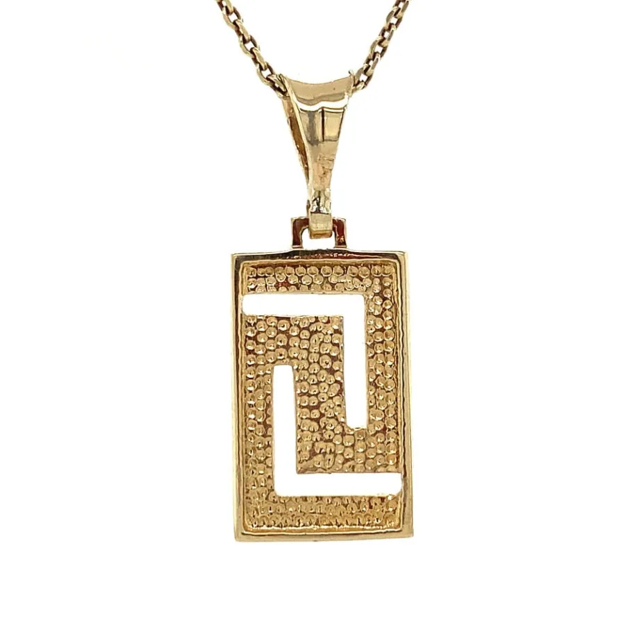 gold_meander_pendant__krt_4.webp Gold meander pendant 14 krt>Vintage Jewellery Outlet