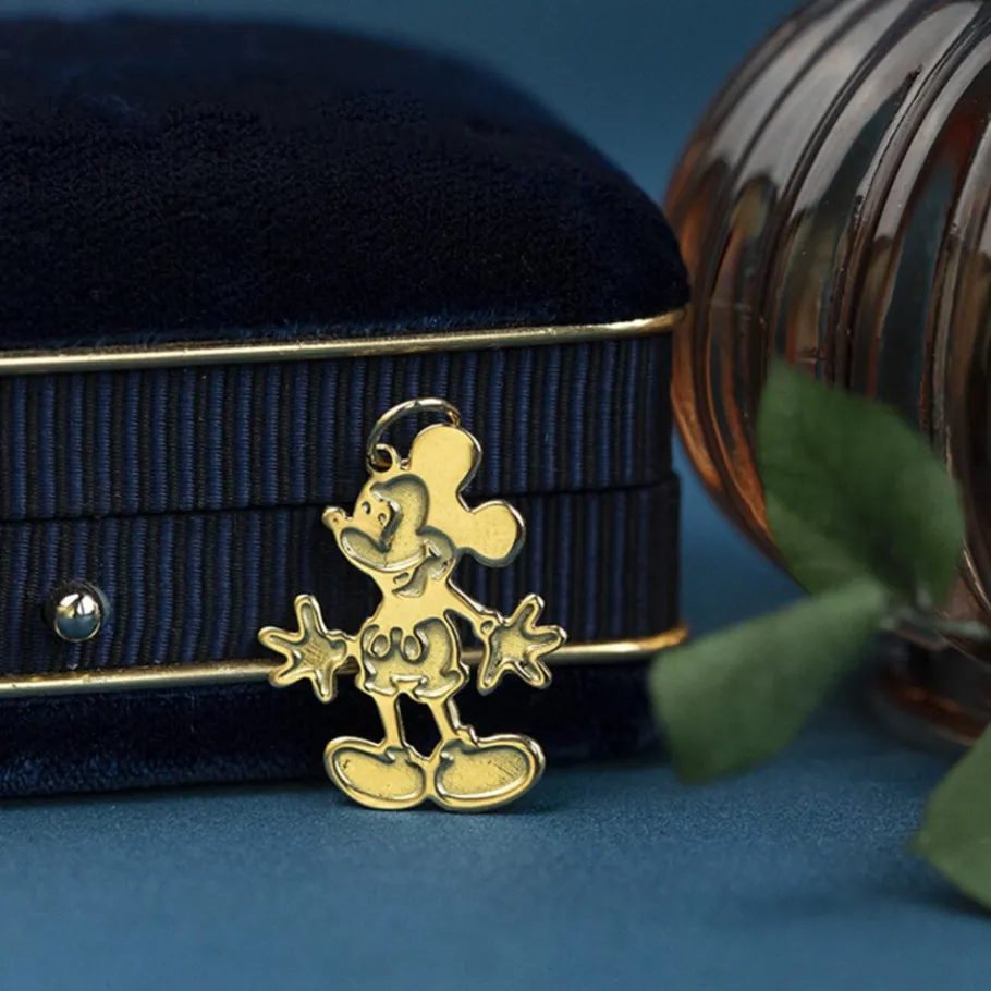 Gold Mickey Mouse pendant 14 krt>Vintage Jewellery Discount