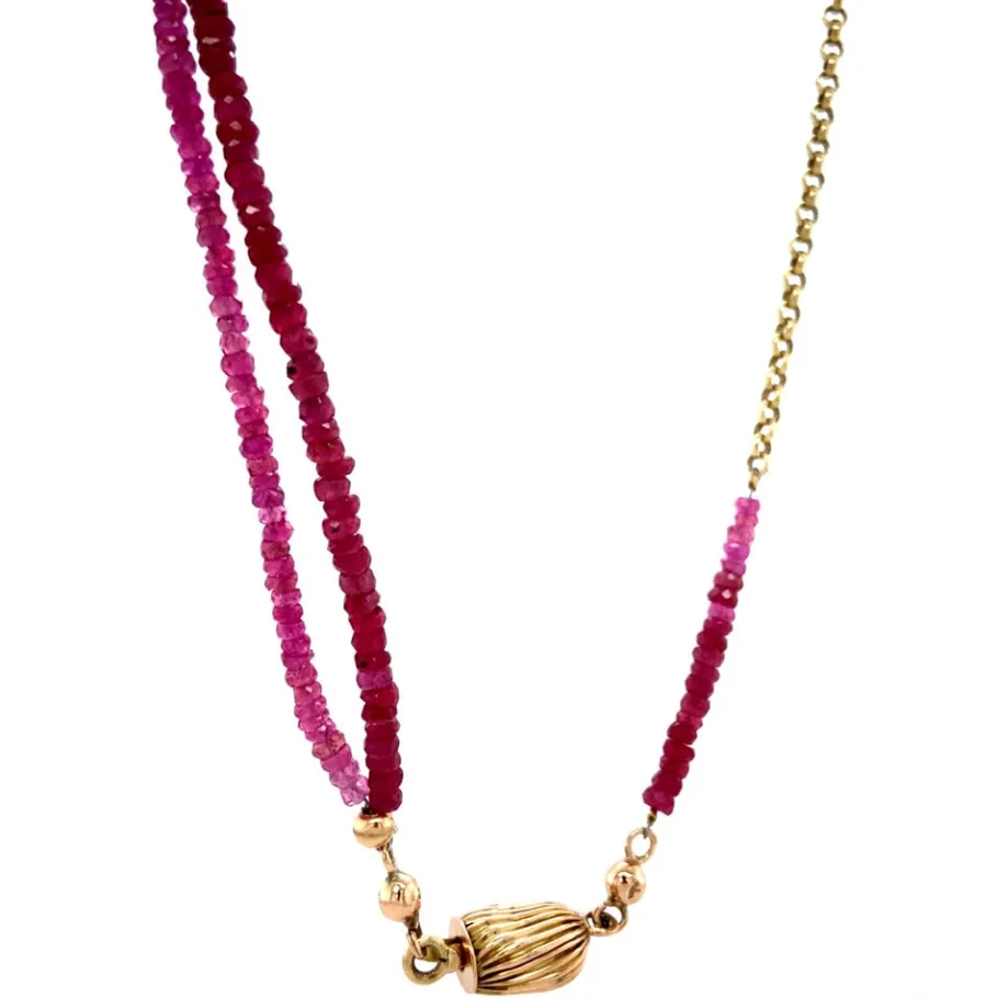 gold_necklace_with_ruby___2.webp Gold necklace with ruby 14 krt>Vintage Jewellery Discount