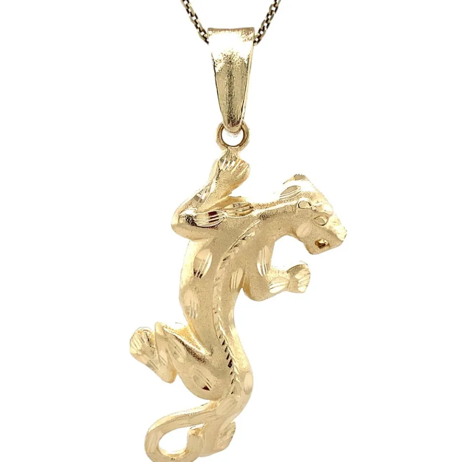 Gold panther pendant 14 krt>Vintage Jewellery Sale