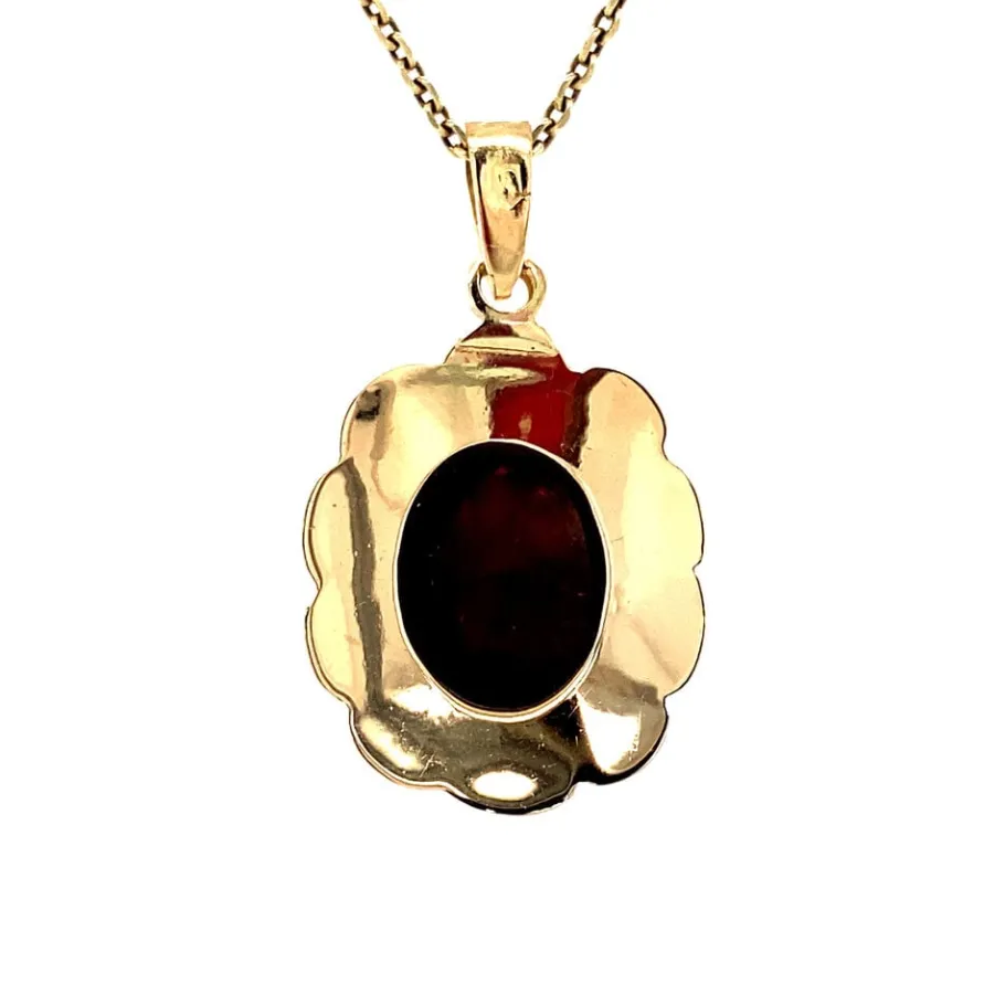 gold_pendant_garnet__krt_4.webp Gold pendant garnet 14 krt>Vintage Jewellery Online