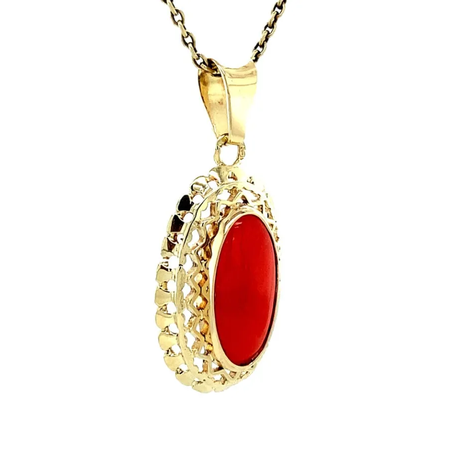 gold_pendant_with_blood_c_2-27.webp Gold pendant with blood coral 14 krt>Vintage Jewellery Discount