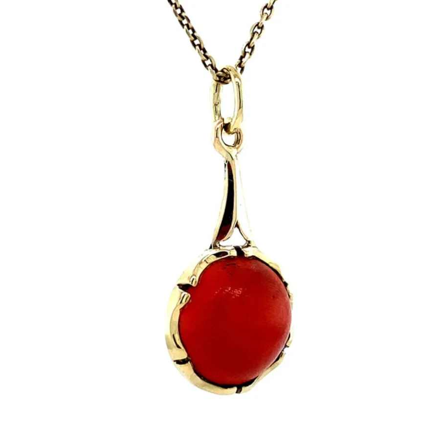 gold_pendant_with_blood_c_2-28.webp Gold pendant with blood coral 14 krt>Vintage Jewellery Clearance