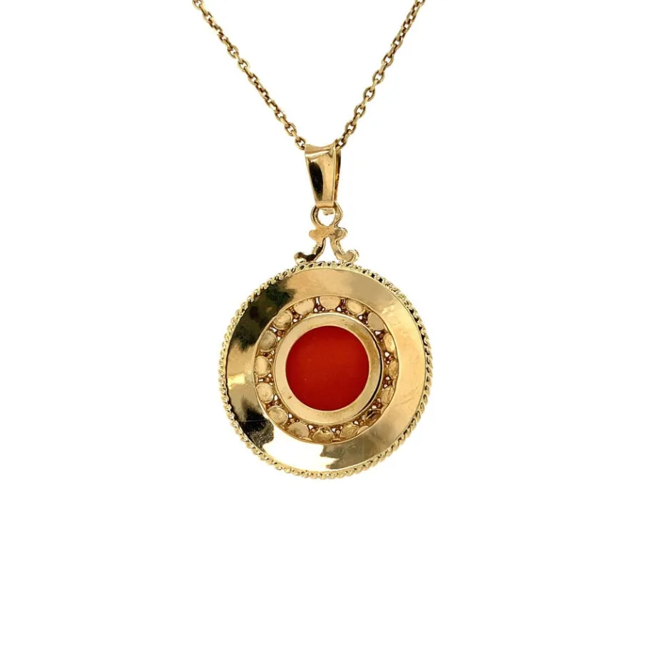 gold_pendant_with_blood_c_3-26.webp Gold pendant with blood coral 14 krt>Vintage Jewellery Online