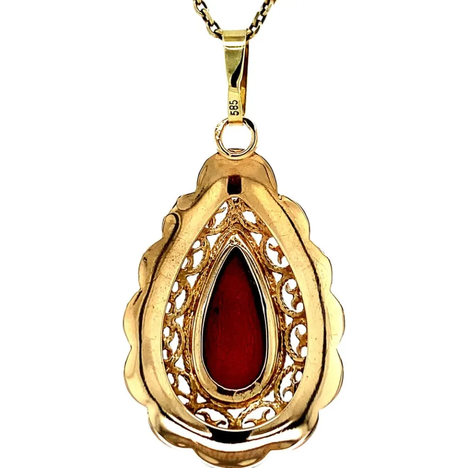 gold_pendant_with_blood_c_4-3.webp Gold pendant with blood coral 14 krt>Vintage Jewellery Online