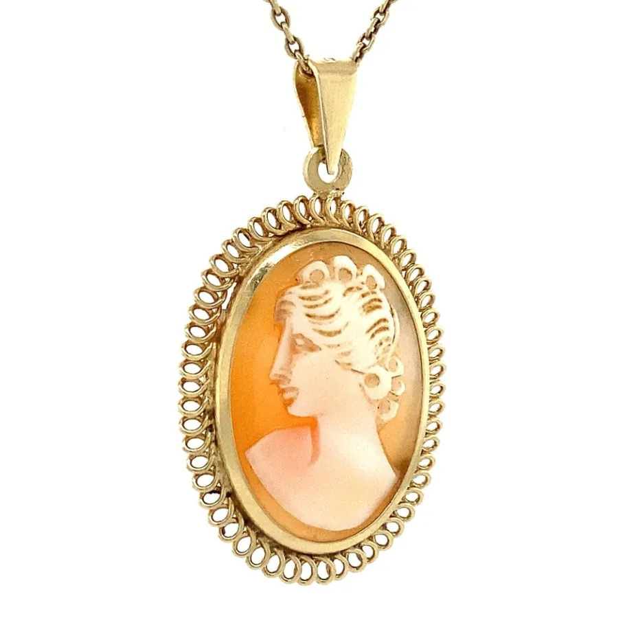 gold_pendant_with_cameo___2-10.webp Gold pendant with cameo 14 krt>Vintage Jewellery Online