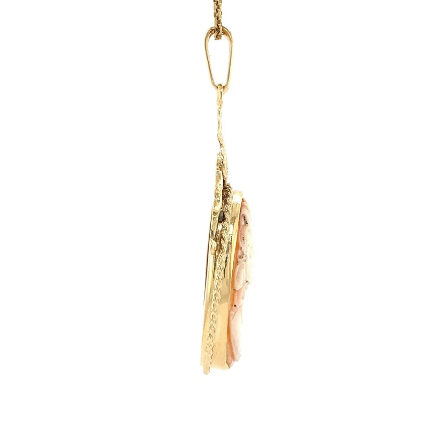 gold_pendant_with_cameo___3.webp Gold pendant with cameo 14 krt>Vintage Jewellery Fashion
