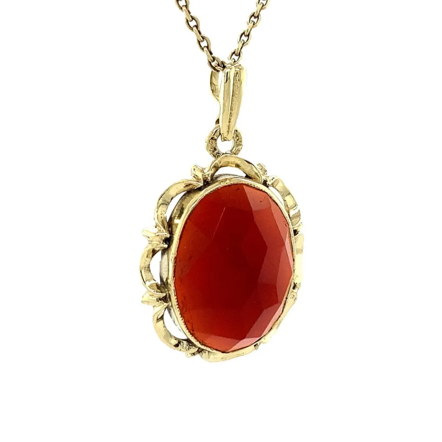 gold_pendant_with_carneli_2-9.webp Gold pendant with carnelian 14 krt>Vintage Jewellery New