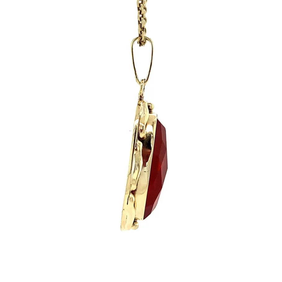 gold_pendant_with_carneli_3-13.webp Gold pendant with carnelian 14 krt>Vintage Jewellery New