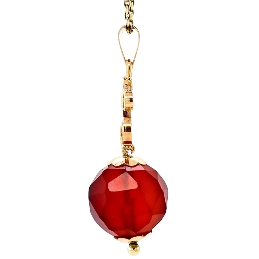 gold_pendant_with_carneli_3.webp Gold pendant with carnelian 14 krt>Vintage Jewellery Best