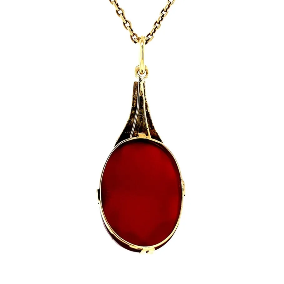 gold_pendant_with_carneli_4-7.webp Gold pendant with carnelian 14 krt>Vintage Jewellery New