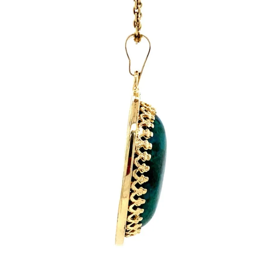 gold_pendant_with_eila_st_3.webp Gold pendant with eila stone 14 krt>Vintage Jewellery Hot