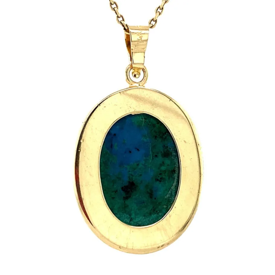 gold_pendant_with_eila_st_4.webp Gold pendant with eila stone 14 krt>Vintage Jewellery Hot