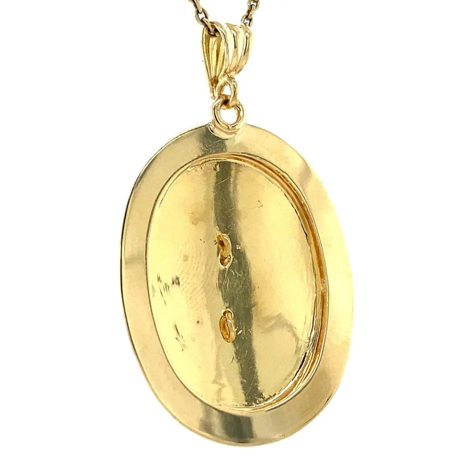 gold_pendant_with_engravi_4.webp Gold pendant with engraving 14 krt>Vintage Jewellery Online