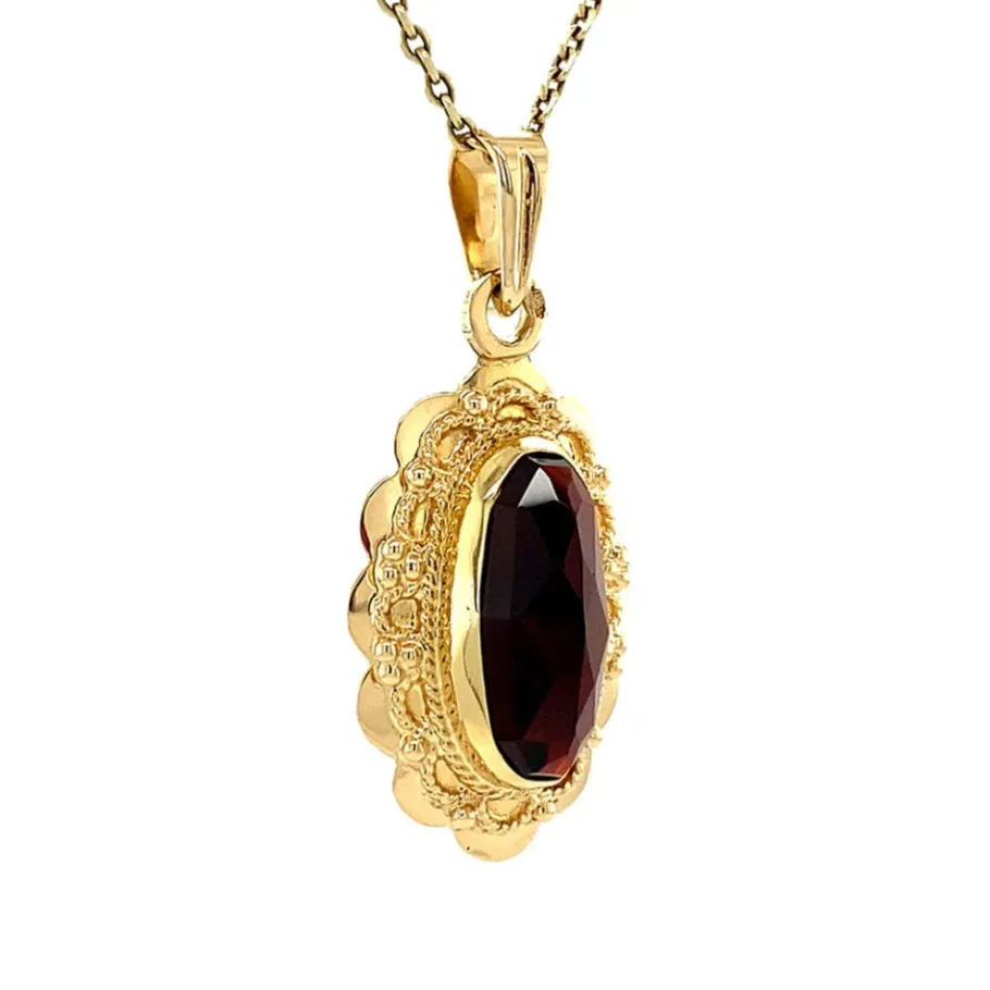 gold_pendant_with_garnet__2-11.webp Gold pendant with garnet 14 krt>Vintage Jewellery Hot