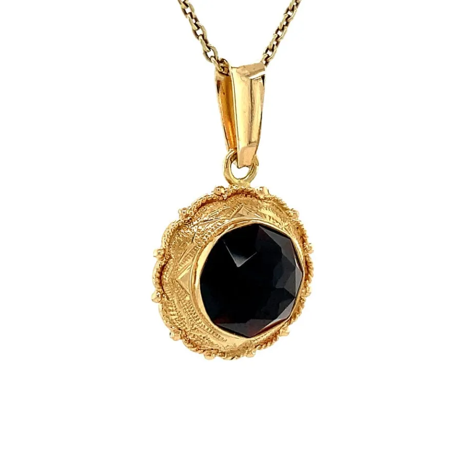 gold_pendant_with_garnet__2-2.webp Gold pendant with garnet 14 krt>Vintage Jewellery Sale
