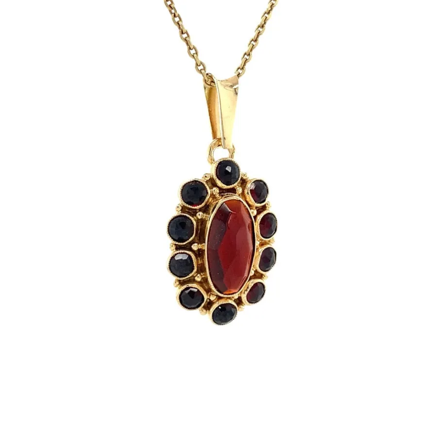 gold_pendant_with_garnet__2-33.webp Gold pendant with garnet 14 krt>Vintage Jewellery Online