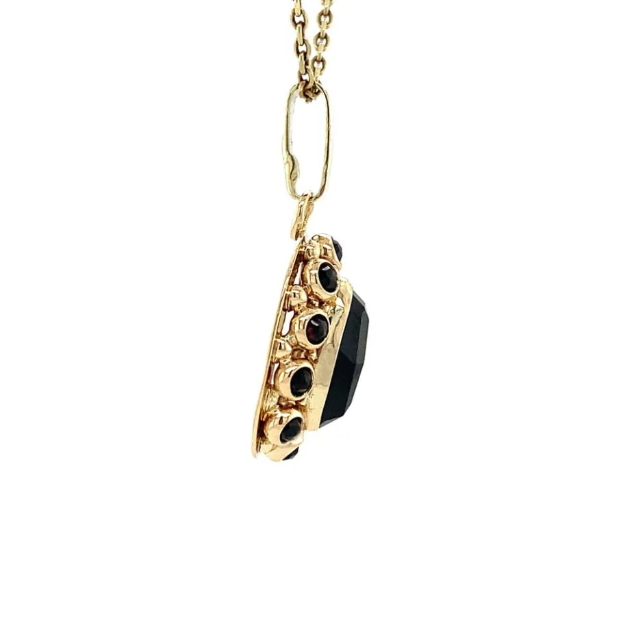 gold_pendant_with_garnet__3-17.webp Gold pendant with garnet 14 krt>Vintage Jewellery Discount