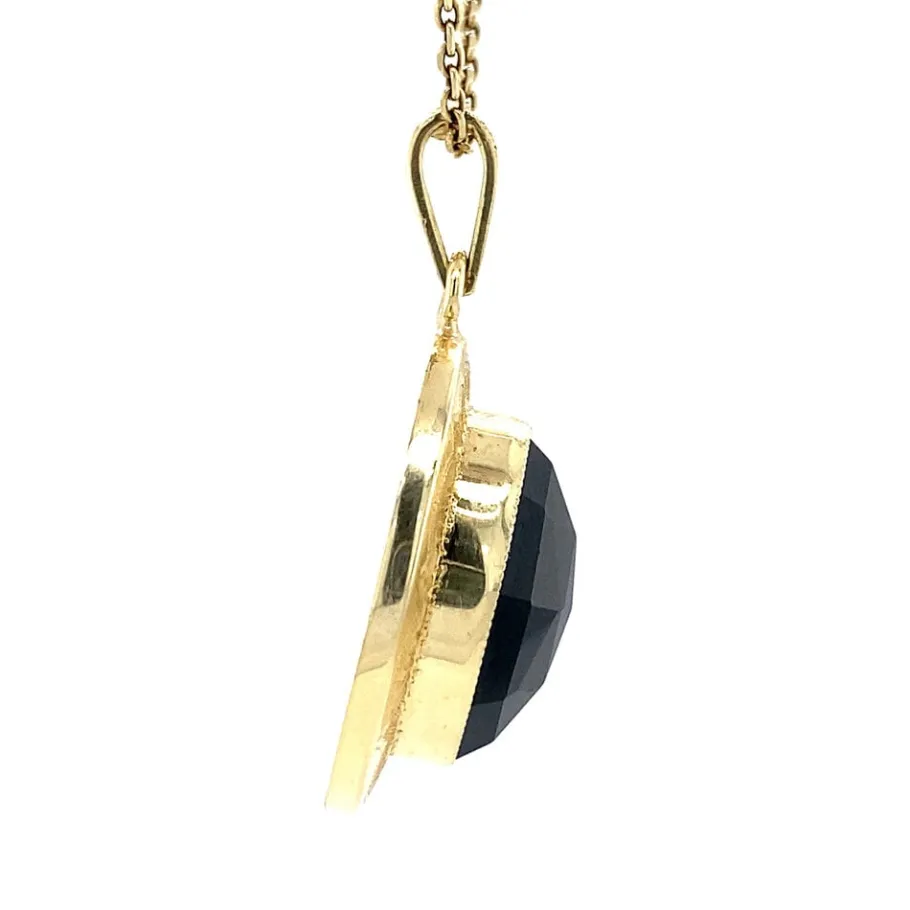 gold_pendant_with_garnet__3-26.webp Gold pendant with garnet 14 krt>Vintage Jewellery Online