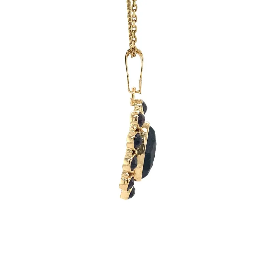 gold_pendant_with_garnet__3-32.webp Gold pendant with garnet 14 krt>Vintage Jewellery Online