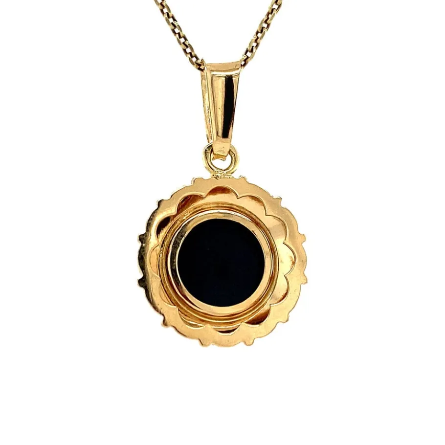 gold_pendant_with_garnet__4-2.webp Gold pendant with garnet 14 krt>Vintage Jewellery Sale