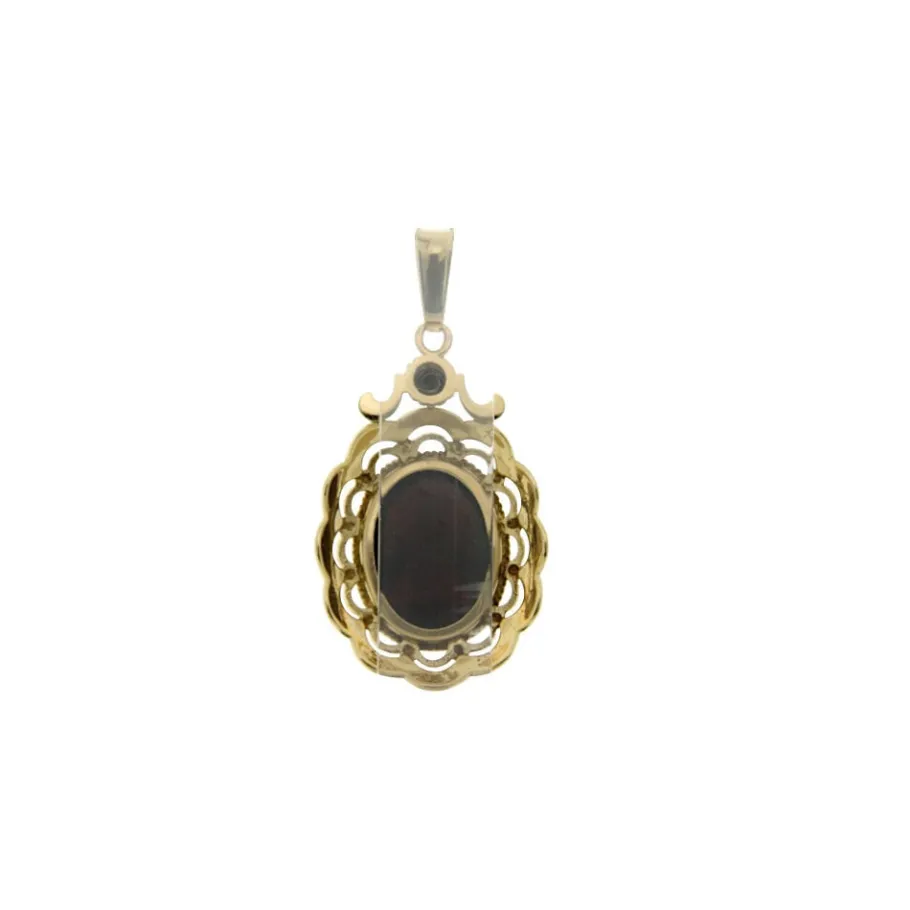 gold_pendant_with_garnet__4-3.webp Gold pendant with garnet 14 krt>Vintage Jewellery Sale