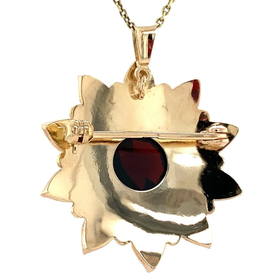 gold_pendant_with_garnet__4-38.webp Gold pendant with garnet 14 krt>Vintage Jewellery Clearance