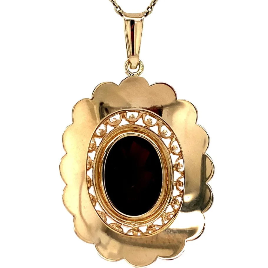 gold_pendant_with_garnet__4-7.webp Gold pendant with garnet 14 krt>Vintage Jewellery Best
