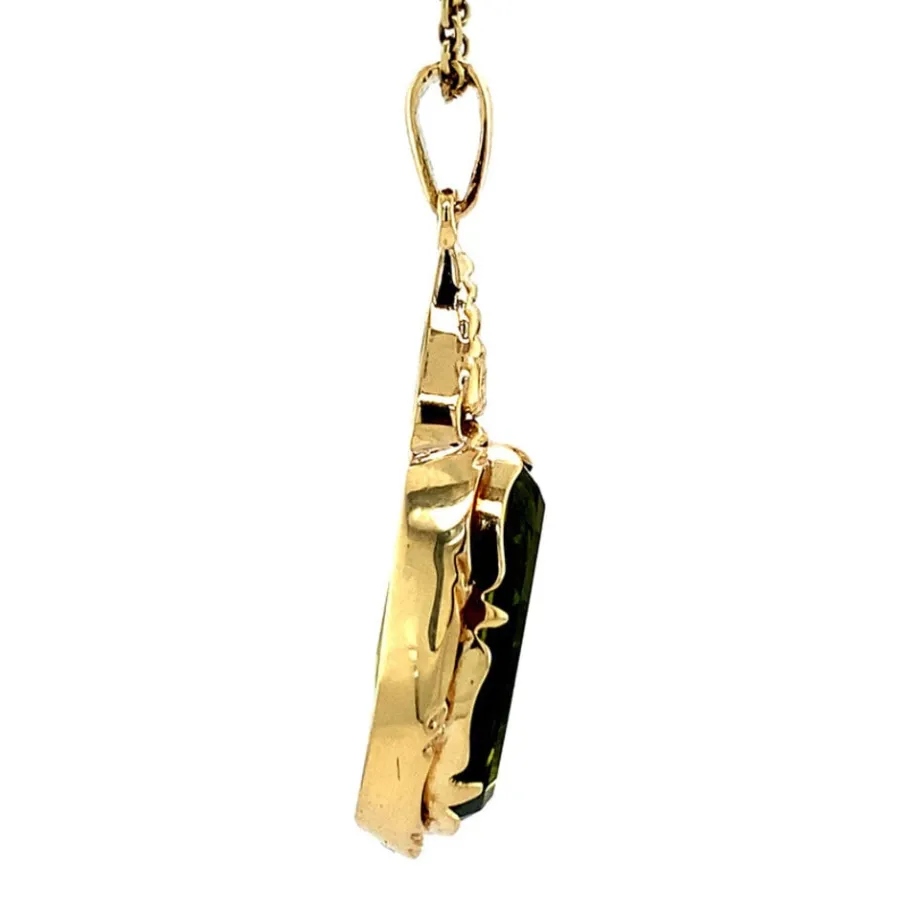 gold_pendant_with_green_s_3-1.webp Gold pendant with green spinel 14 krt>Vintage Jewellery Discount
