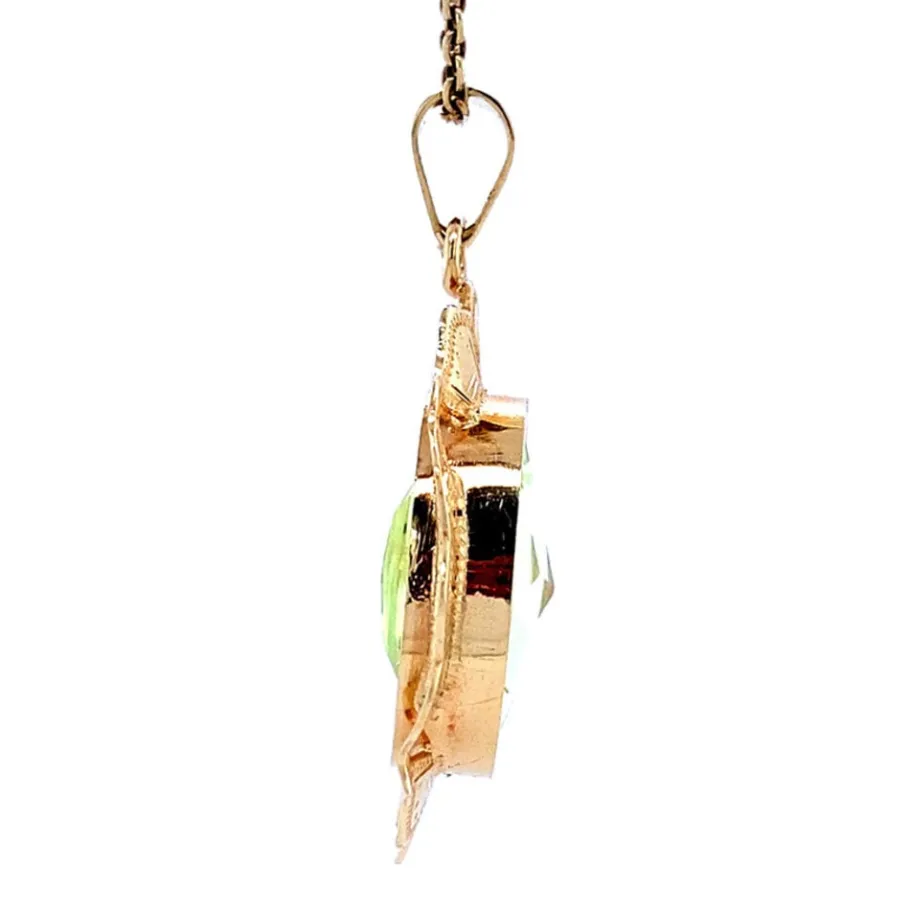gold_pendant_with_green_s_3-2.webp Gold pendant with green spinel 14 krt>Vintage Jewellery Online
