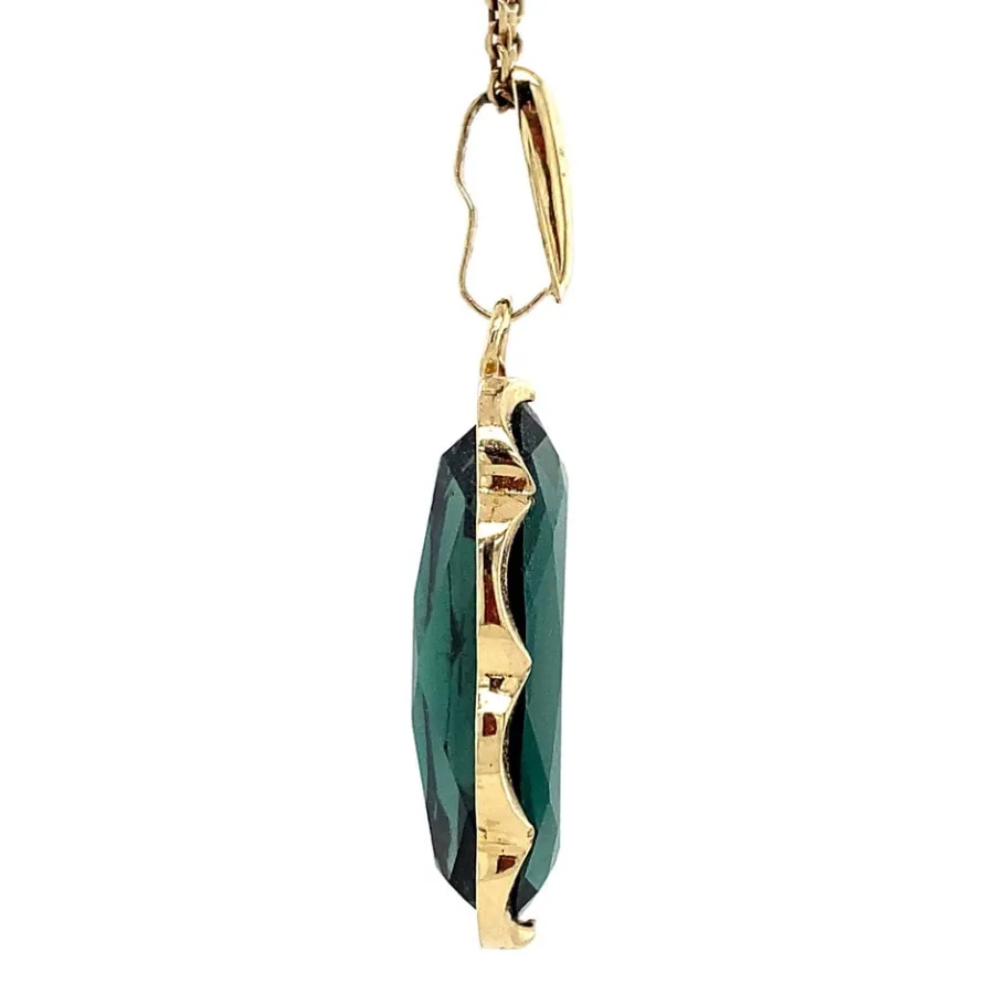gold_pendant_with_green_s_3-4.webp Gold pendant with green spinel 14 krt>Vintage Jewellery Sale