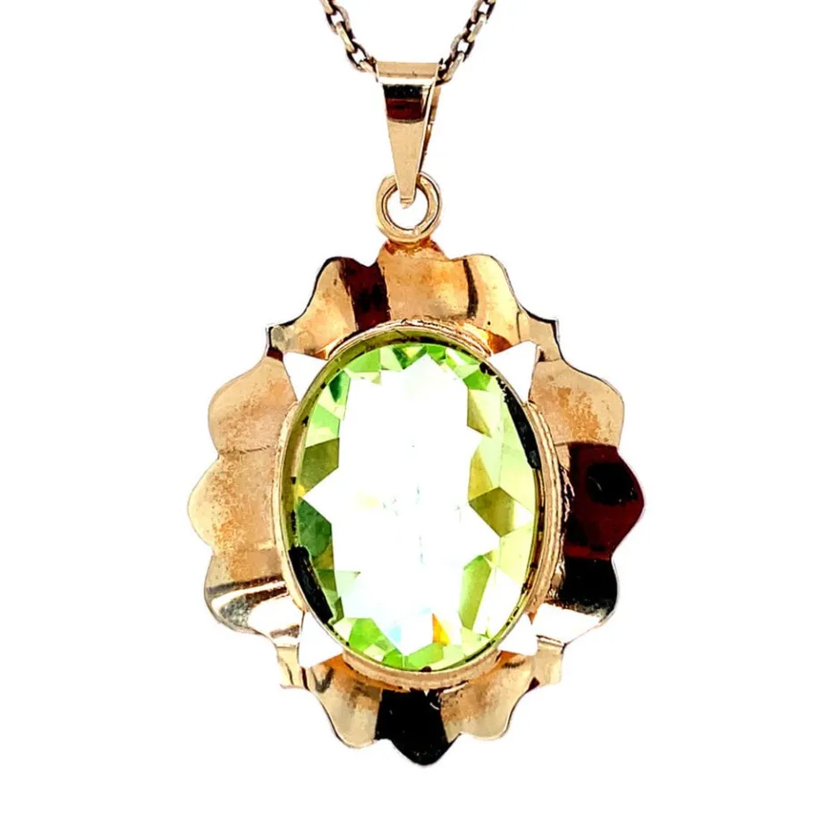 gold_pendant_with_green_s_4-2.webp Gold pendant with green spinel 14 krt>Vintage Jewellery Online
