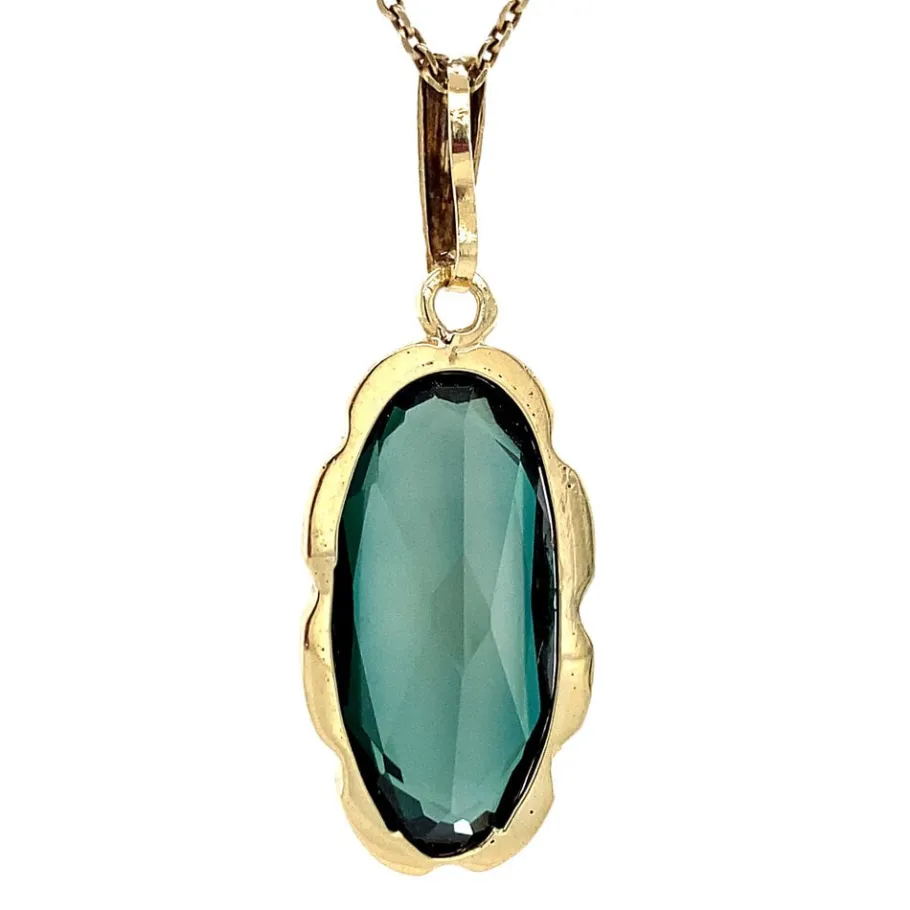 gold_pendant_with_green_s_4-4.webp Gold pendant with green spinel 14 krt>Vintage Jewellery Sale