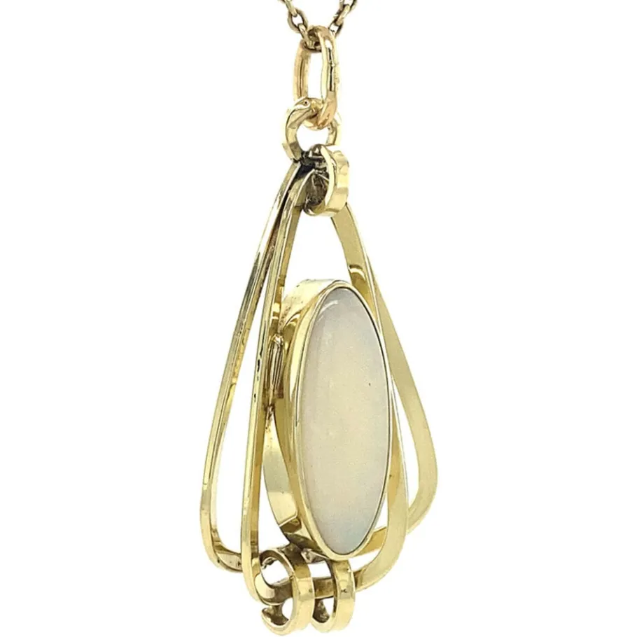 gold_pendant_with_opal__k_2-3.webp Gold pendant with opal 14 krt>Vintage Jewellery Best