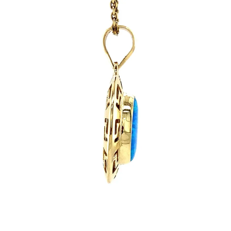 gold_pendant_with_opal__k_3.webp Gold pendant with opal 14 krt>Vintage Jewellery Fashion
