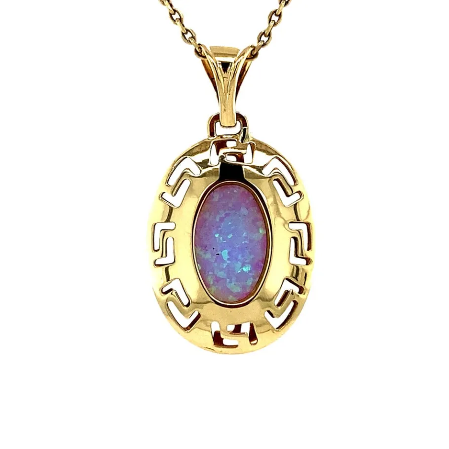 gold_pendant_with_opal__k_4.webp Gold pendant with opal 14 krt>Vintage Jewellery Fashion