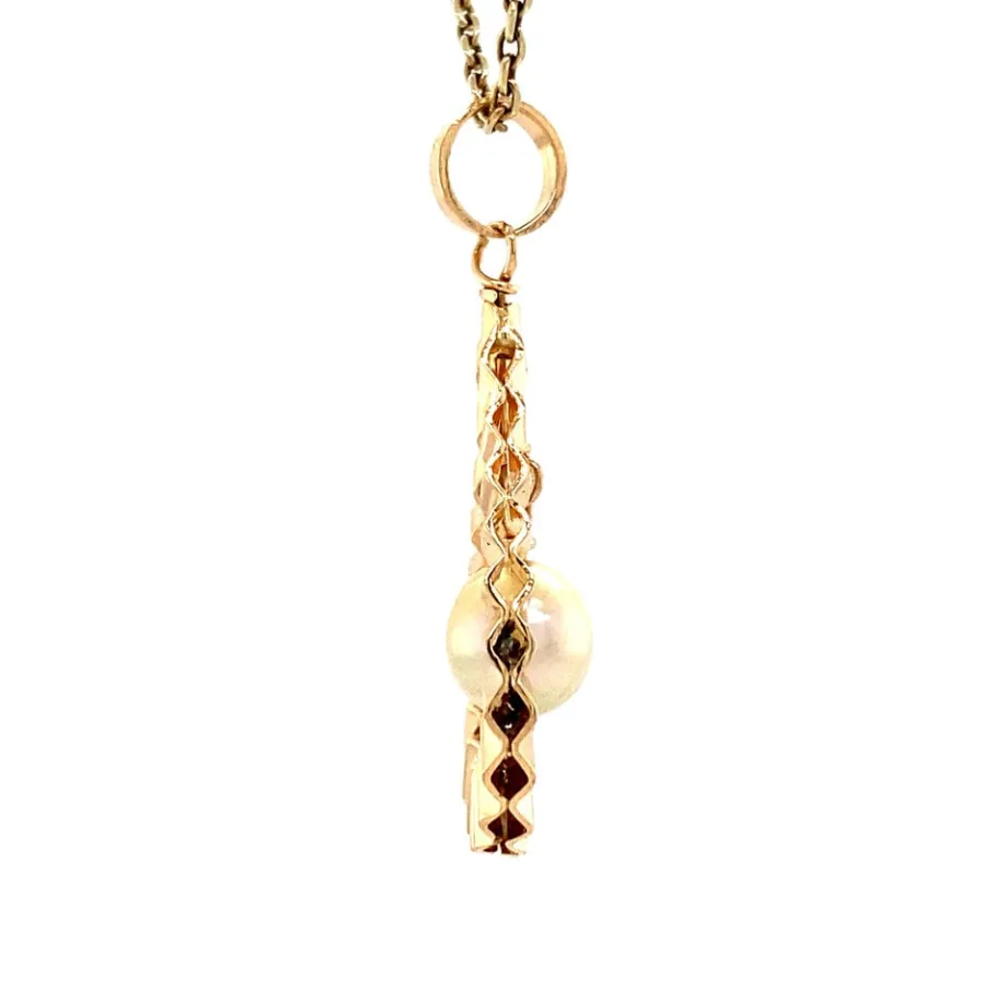 gold_pendant_with_pearl___3-1.webp Gold pendant with pearl 14 krt>Vintage Jewellery Outlet