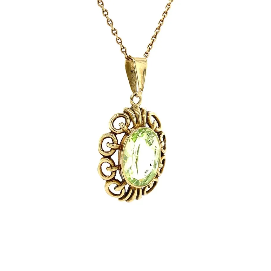 gold_pendant_with_spinel__2-4.webp Gold pendant with spinel 14 krt>Vintage Jewellery Online