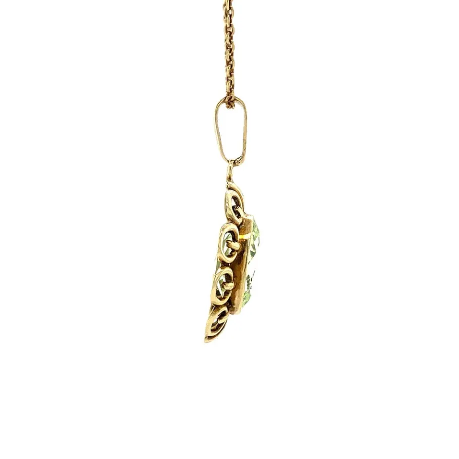 gold_pendant_with_spinel__3-4.webp Gold pendant with spinel 14 krt>Vintage Jewellery Online