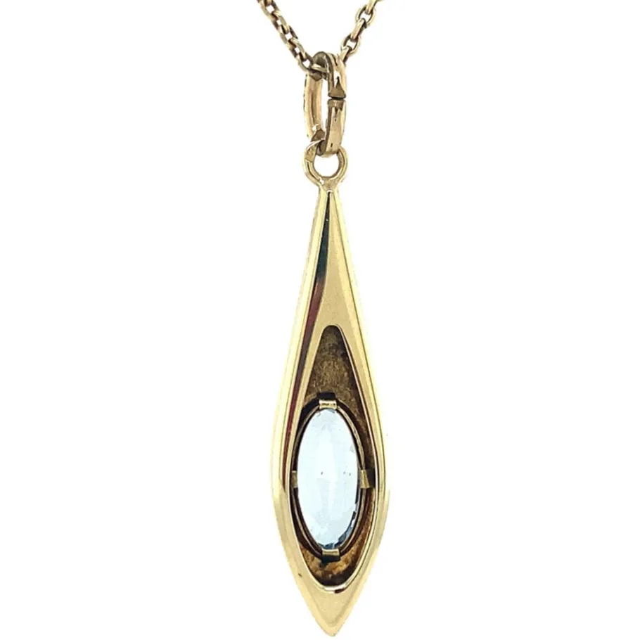 gold_pendant_with_spinel__4-2.webp Gold pendant with spinel 14 krt>Vintage Jewellery New